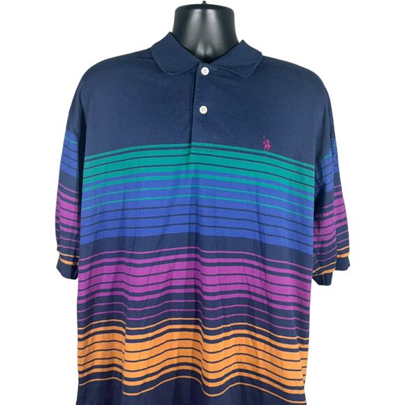 Knights Of The Round Table Striped Short Sleeve Polo - Picture 2 of 7